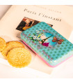 Biscuits sablés nature pur beurre frais - mini boite métal "Paris Bleu" 35g