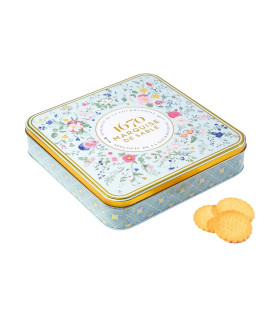 Biscuits sablés assortiment nature, pépites de caramel, de citron et tout chocolat - coffret métal "Bouquet Sauvage" 400g