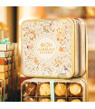 Biscuits sablés assortiment nature, pépites de caramel, de citron et tout chocolat - coffret métal "Bouquet Sauvage" 400g