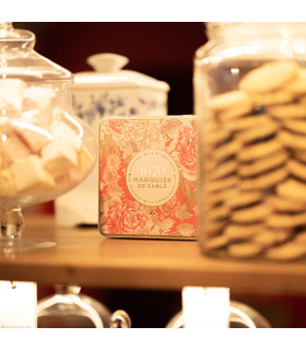 Biscuits sablés nature pur beurre frais - boite métal distributrice "Écrin Trésor" 300g