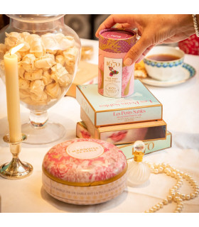 Biscuits sablés pépites d'abricot  - boite métal ronde "Écrin trésor" 175 g