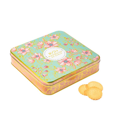 Cookies assortment, caramel chips, chocolate chips, apricot chips and plain butter - "Vegetal enchantment" 400g tin
