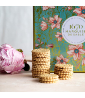 Cookies assortment, caramel chips, chocolate chips, apricot chips and plain butter - "Vegetal enchantment" 400g tin