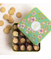 Cookies assortment, caramel chips, chocolate chips, apricot chips and plain butter - "Vegetal enchantment" 400g tin