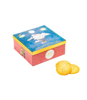 Biscuits sablés aux pépites de framboise et nature pur beurre- Boite métal Ciel étoilé - 200g