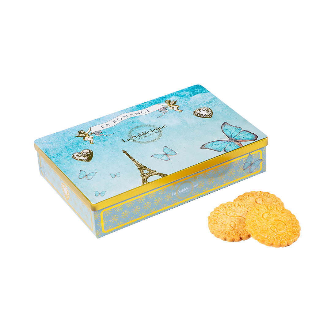 Biscuits sablés aux pépites de caramel - boite métal
