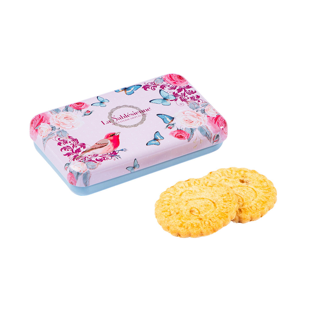 Biscuits sablés pépites d'abricot - mini boite métal