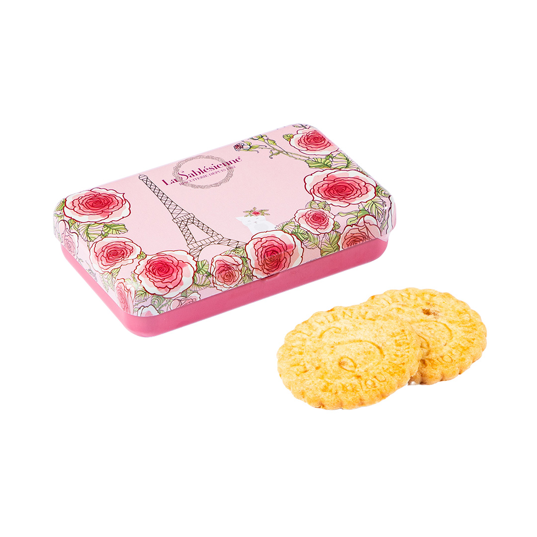Biscuits sablés caramel beurre salé - mini boite métal